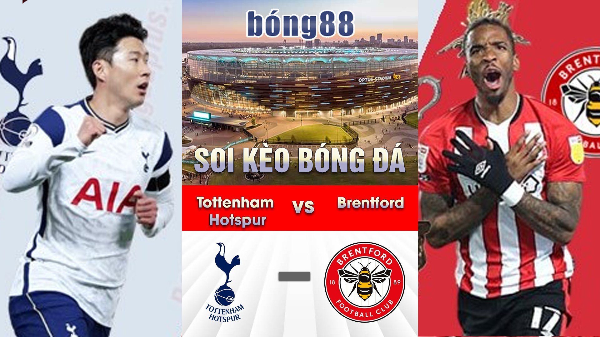 Soi kèo bóng đá giữa Tottenham Hotspur và Brentford 01